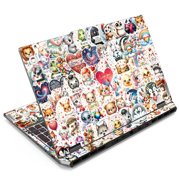 Lenovo LOQ Laptop Skin - I Love You Sticker Bomb