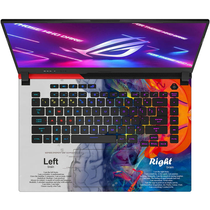 Asus Laptop Skin - Left Right Blue Brain