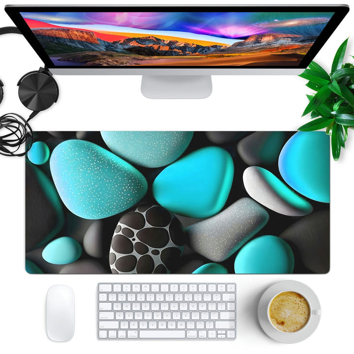 Anti-Slip Desk Mat Gaming Mouse Pad - Colorful Pebbles CP01