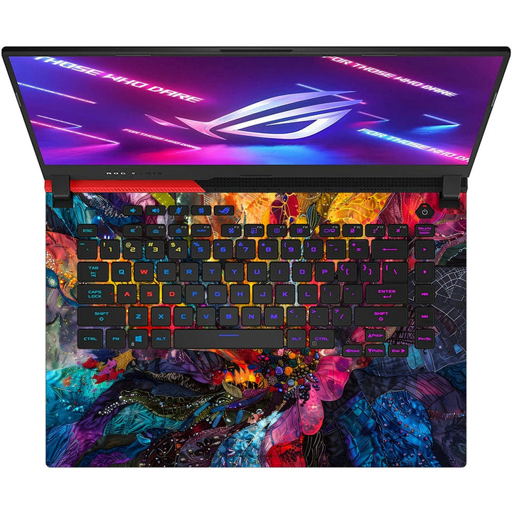 Asus Laptop Skin - Colorful Smoke and Fire Abstract