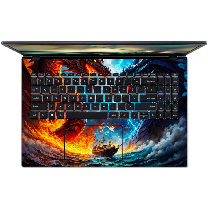 Acer Laptop Skin - Dragon Fire and Ice