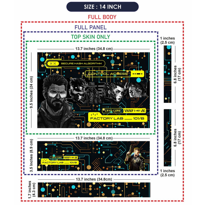 Laptop Skin - Cyberpunk Cyber Grid