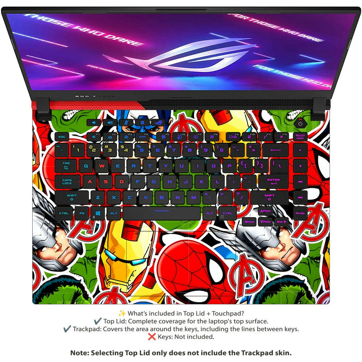 Asus Laptop Skin - Marvel Heroes Collage