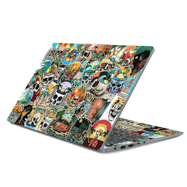 Lenovo Laptop Skin - Summer Skull Sticker Bomb