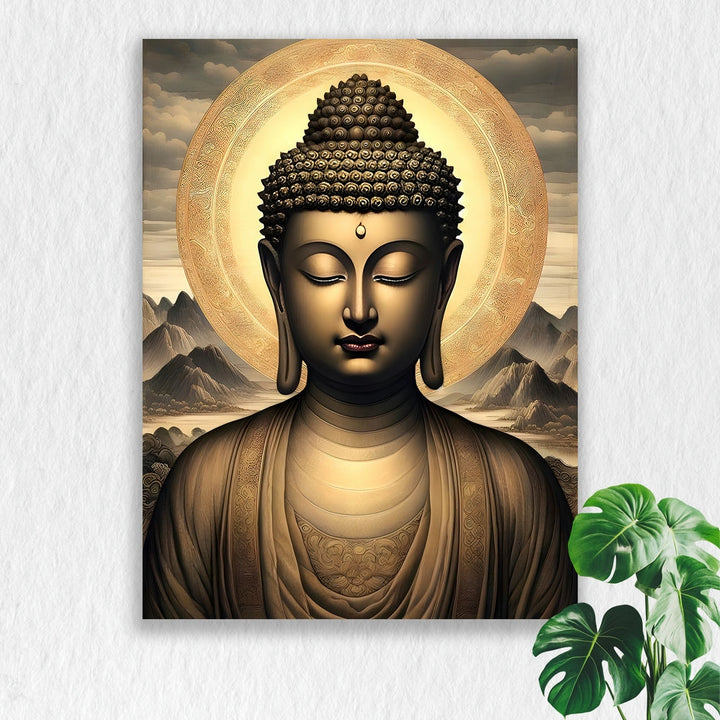 Self Adhesive Textured Vinyl Poster Enlightened Buddha