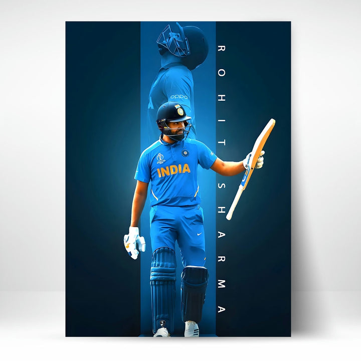 Metal Poster - Indian Cricketer Rohit Sharma RS03