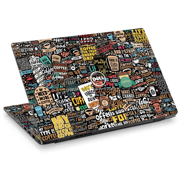 Dell Laptop Skin - Coffee Sticker bomb