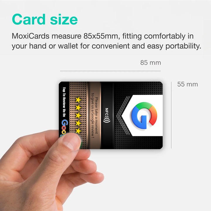 Google Review Card Modern Black-Gold