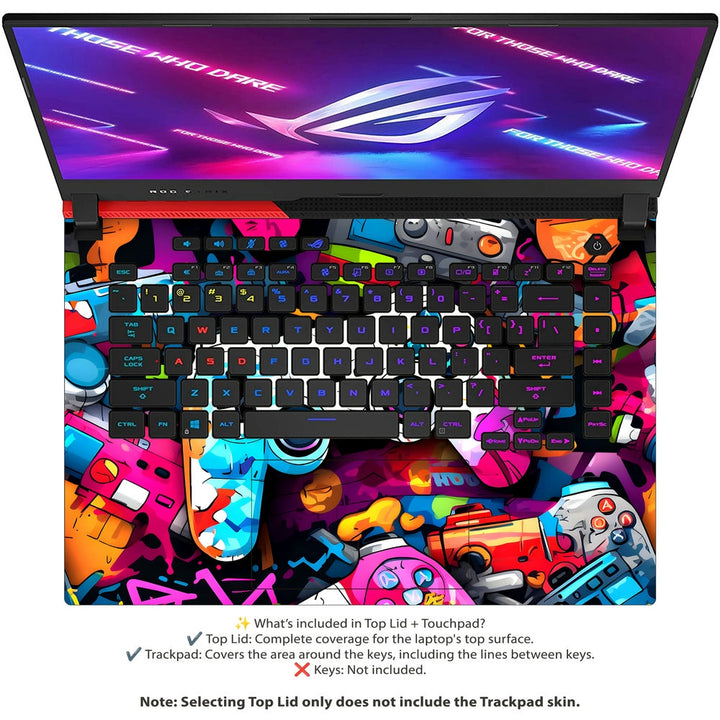 Asus Laptop Skin - Retro Gaming Pop