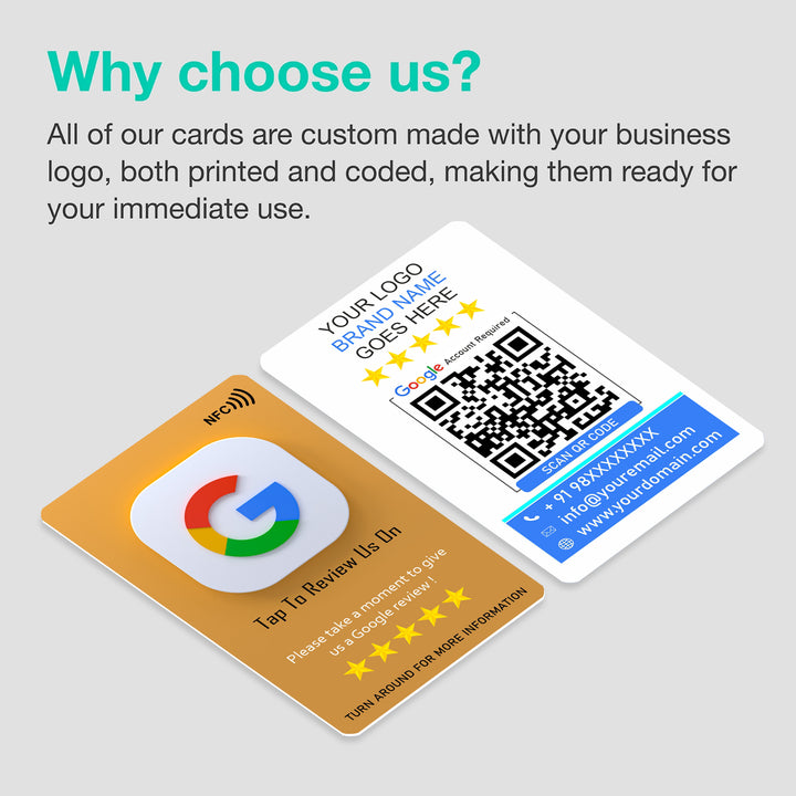 Google Review Card Golden