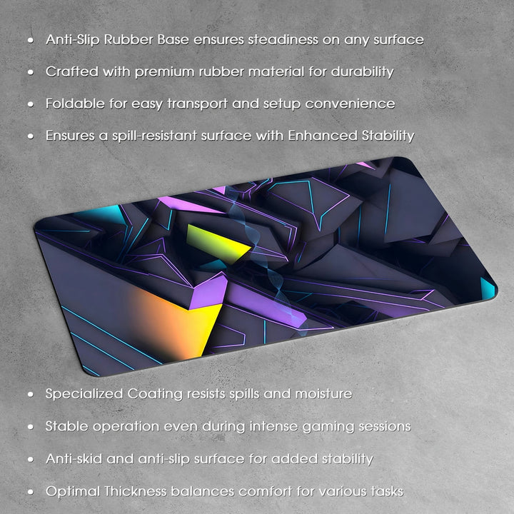 Anti-Slip Desk Mat Gaming Mouse Pad - Prismatic Chaos