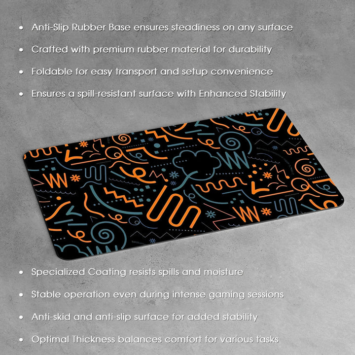 Anti-Slip Desk Mat Gaming Mouse Pad - Spiral Abstract