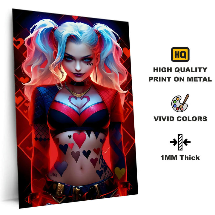 Metal Poster - Anime Harley Quinn