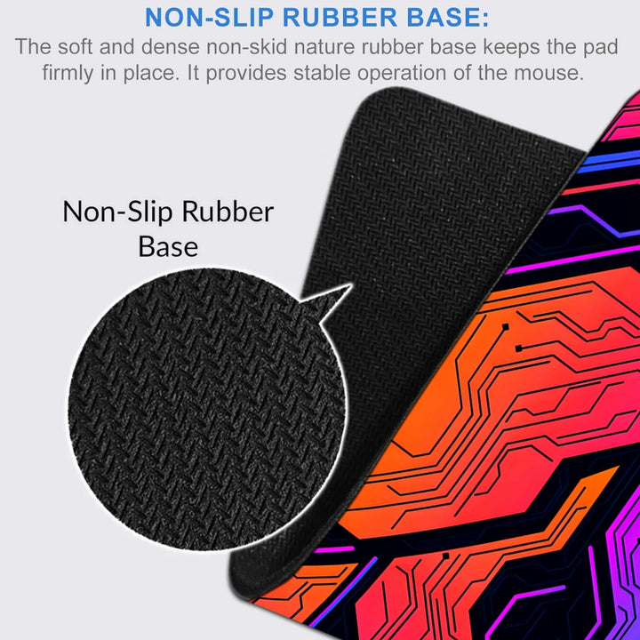 Anti-Slip Desk Mat Gaming Mouse Pad - Neon Grid