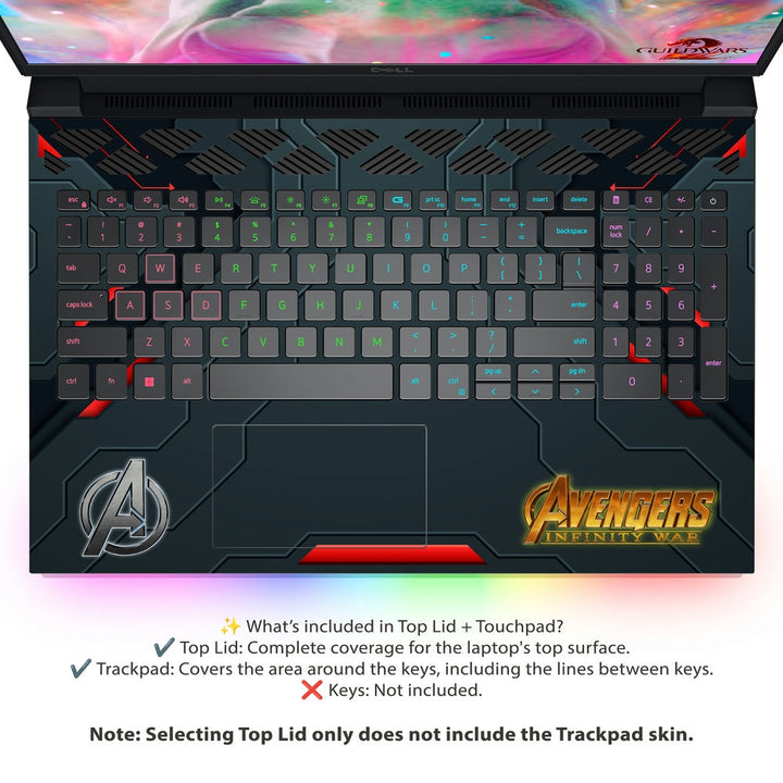 Dell Laptop Skin - Avengers Minimalist