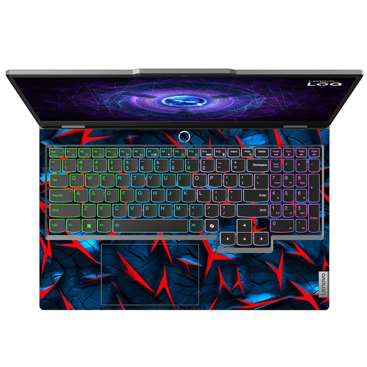 Lenovo LOQ Laptop Skin - Red and Blue Spike Pattern