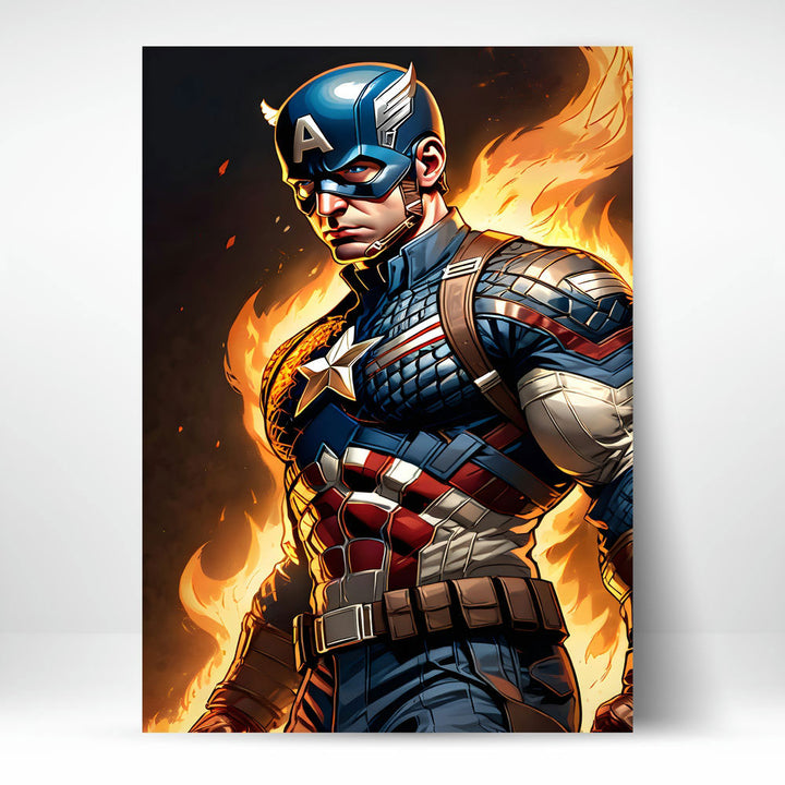 Metal Poster - Superhero Captain America CAP06