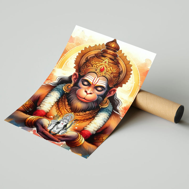 Self Adhesive Textured Vinyl Poster Mighty Hanuman