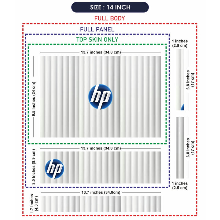 Laptop Skin - HP on White Lines