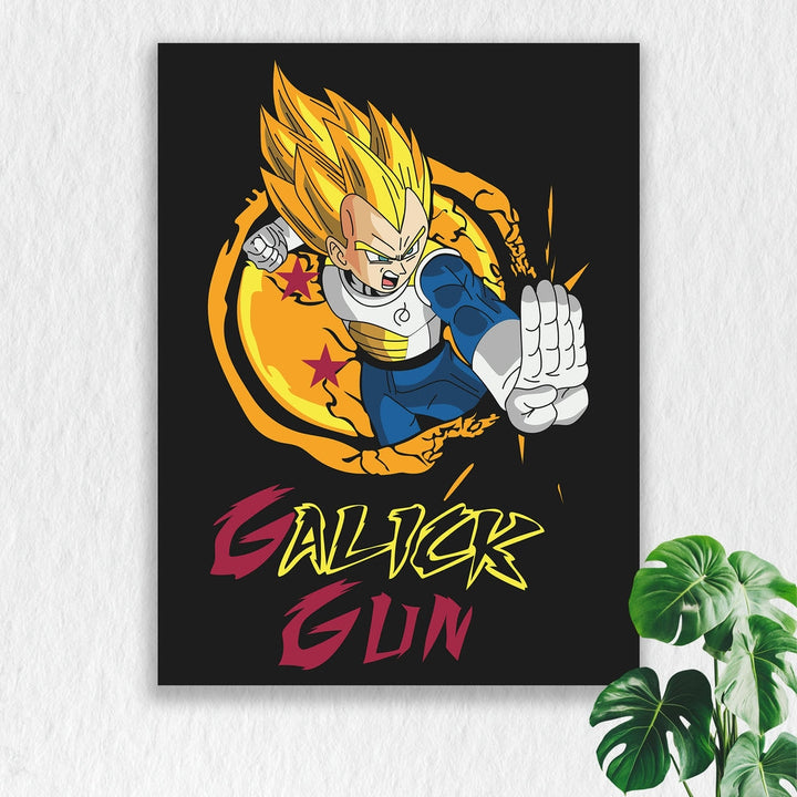 Self Adhesive Textured Vinyl Poster Vegeta Galick Gun (Dragon Ball Z)