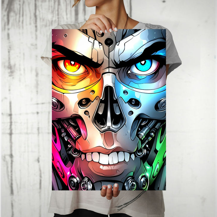 Metal Poster - Duality of the Cyborg