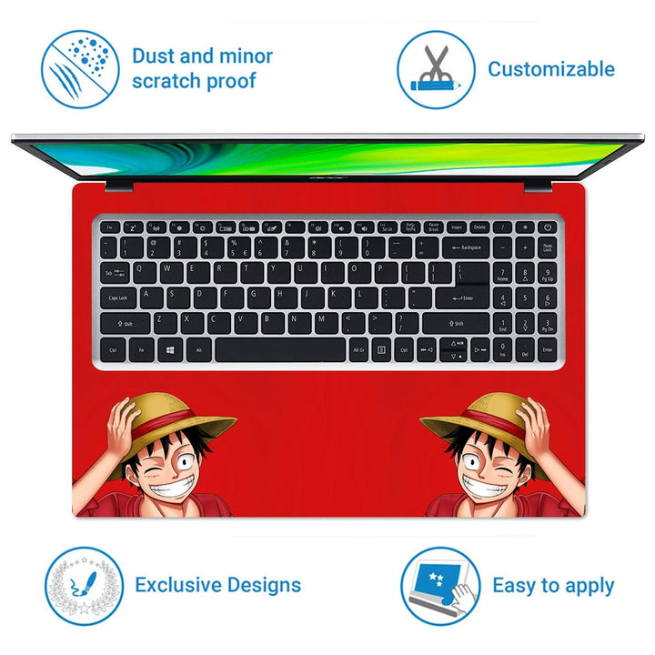 Laptop Skin - Monkey D Luffy Red