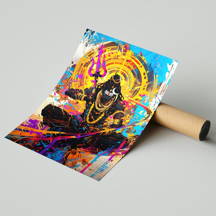 Self Adhesive Textured Vinyl Poster Shivas Cosmic Power