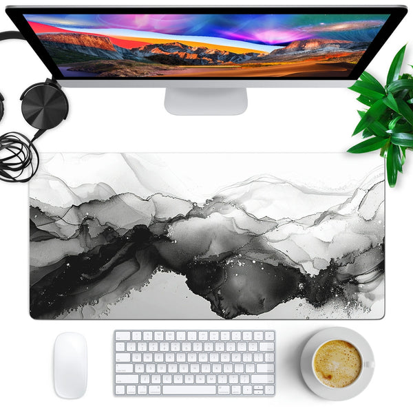 Anti-Slip Desk Mat Gaming Mouse Pad - Monochrome Mountains