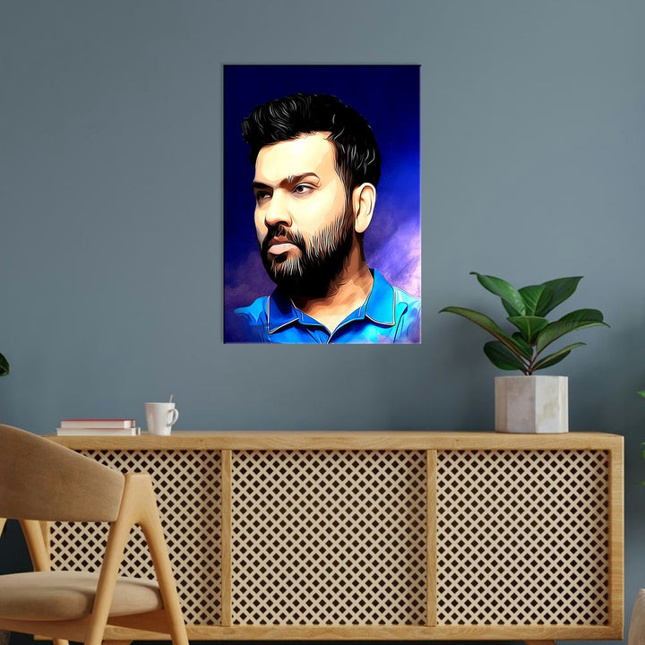 Metal Poster - Indian Cricketer Rohit Sharma RS01