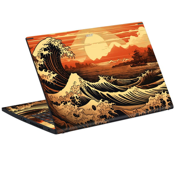 Acer Laptop Skin - Golden Wave Serenity