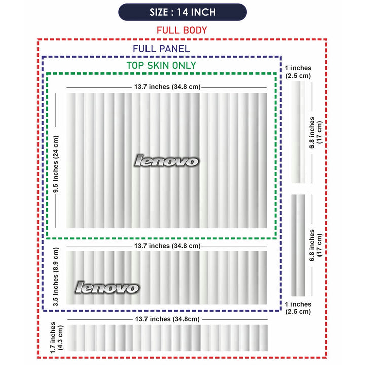 Laptop Skin - Lenovo on While Lines