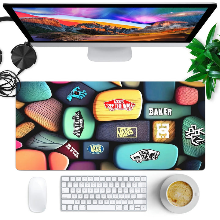 Anti-Slip Desk Mat Gaming Mouse Pad - Colorful Pebbles CP12