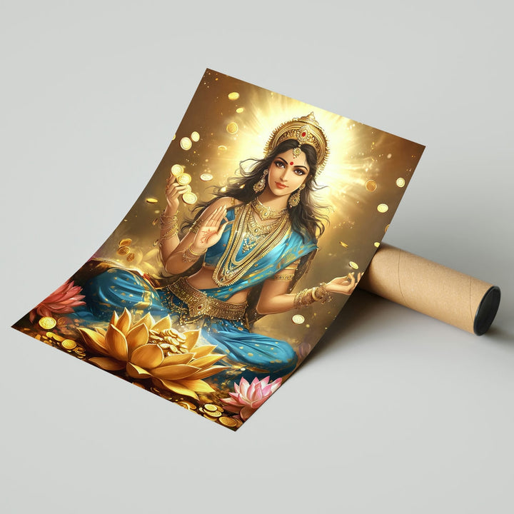 Self Adhesive Textured Vinyl Poster Lakshmis Blessing