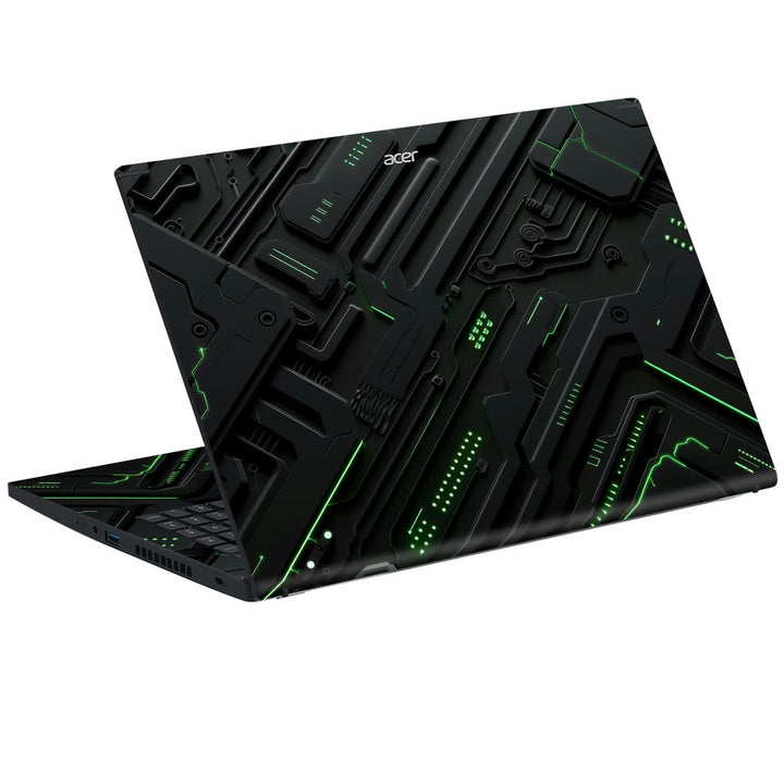 Acer Laptop Skin - Futuristic Dark Circuit Abstract