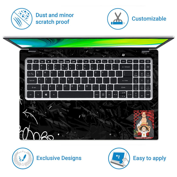 Laptop Skin - One Piece Anime Onepiece Red