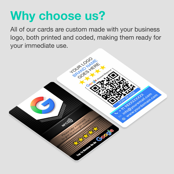 Google Review Card Modern Black-Gold