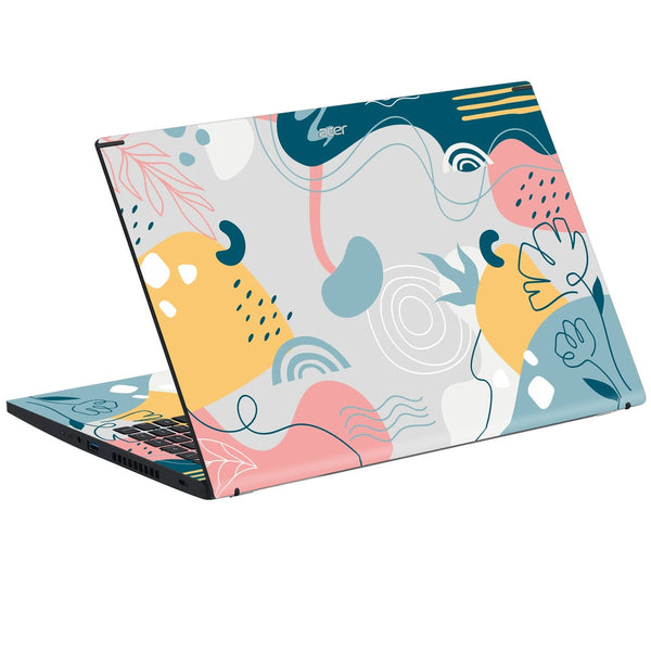 Acer Laptop Skin - Floral Pastel Abstract Design