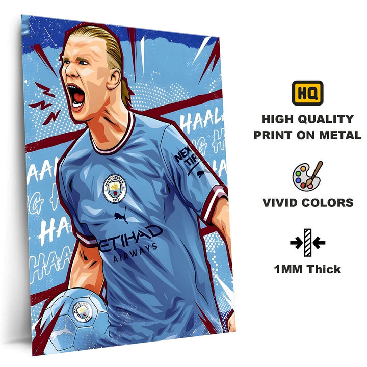 Metal Poster - Footballer Erling Haaland EH03