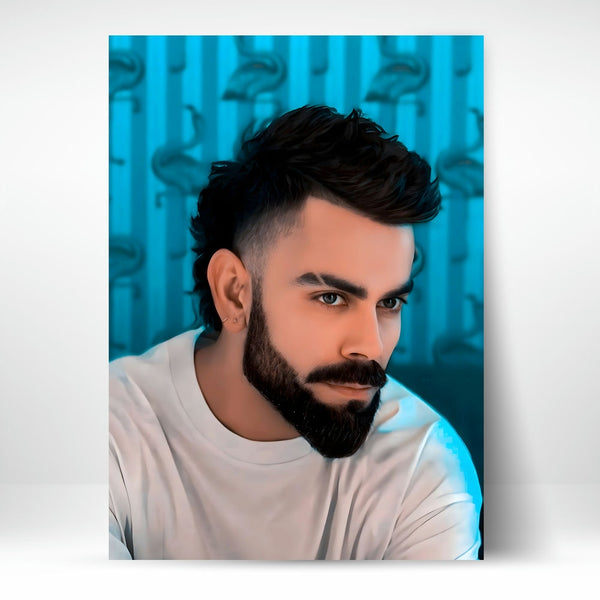 Metal Poster - Indian Cricketer Virat Kohli VK02