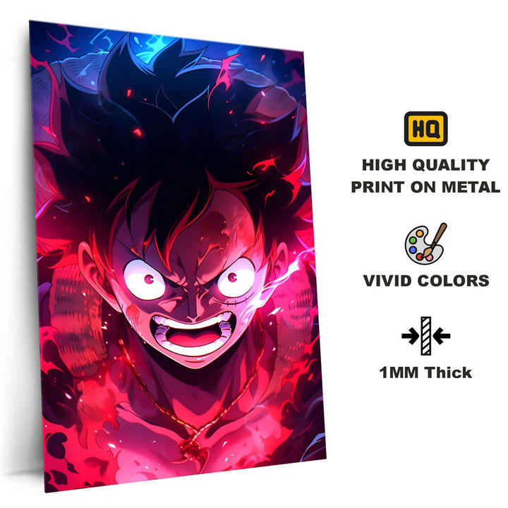 Metal Poster - One Piece Monkey D Luffy OP07