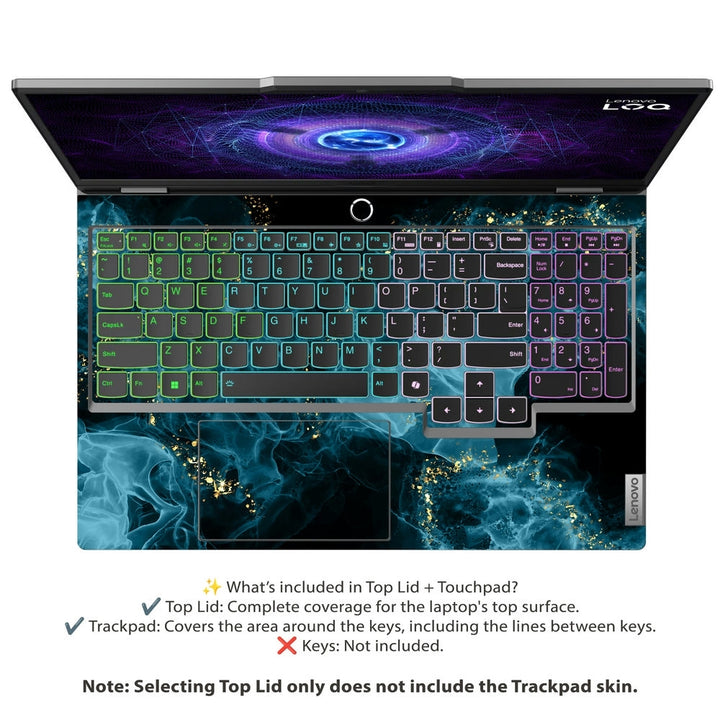 Laptop Skin - Blue Energy Flow