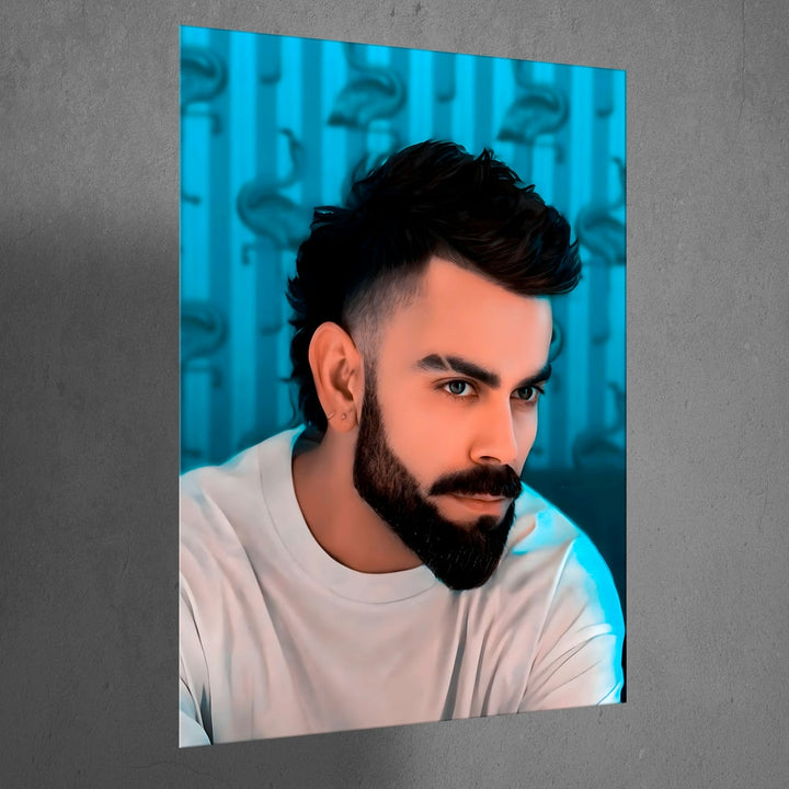 Metal Poster - Indian Cricketer Virat Kohli VK02