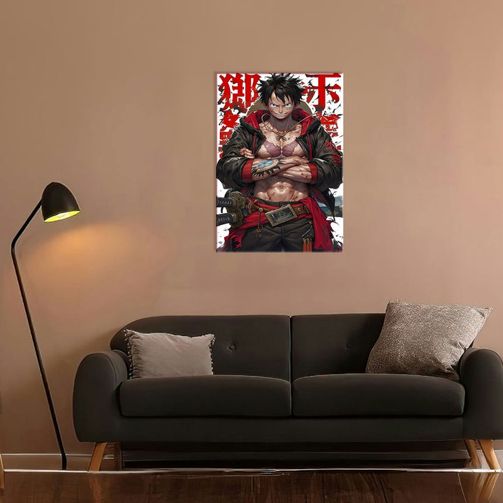 Metal Poster - One Piece Monkey D Luffy OP02