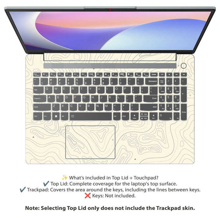 Lenovo Laptop Skin - Topography Pattern TP14