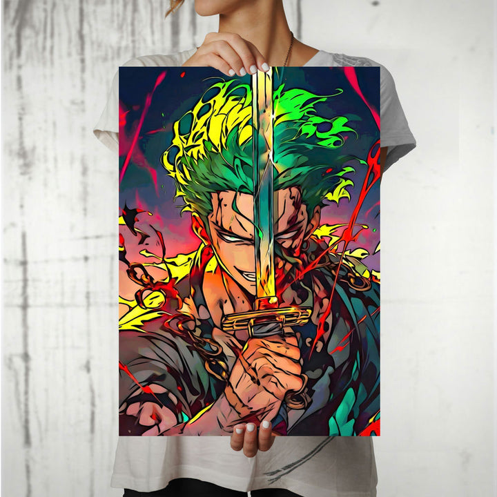 Metal Poster - One Piece Roronoa Zoro OP26