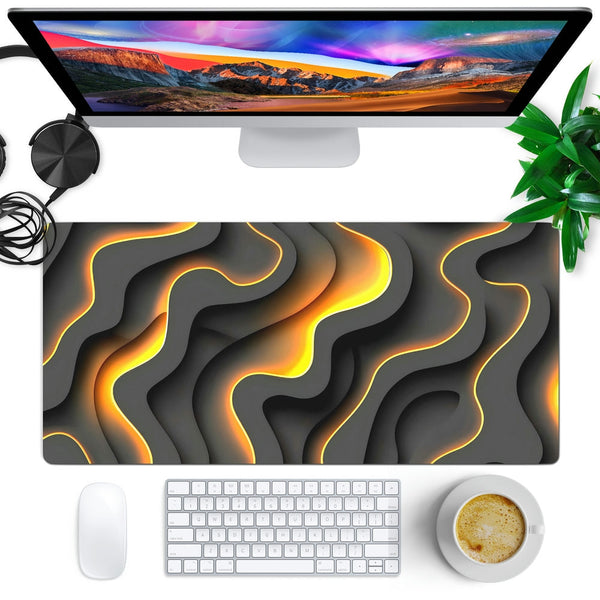 Anti-Slip Desk Mat Gaming Mouse Pad - Wavy Sunset