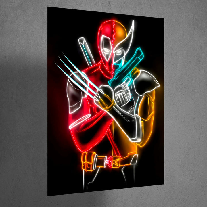 Metal Poster - Superhero Deadpool & Wolverine DW01