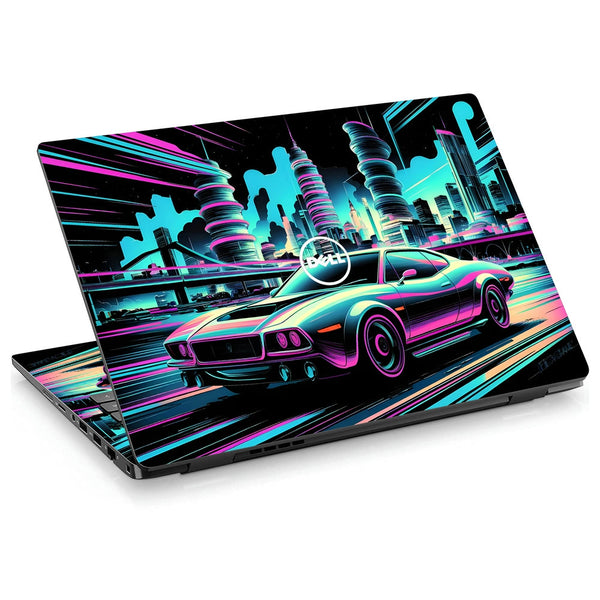 Dell Laptop Skin - Neon Muscle Car