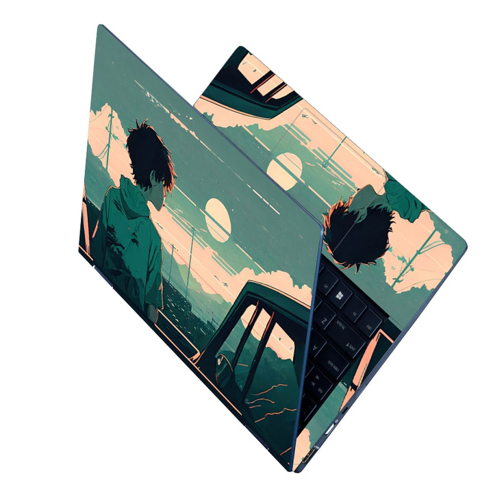 Laptop Skin - Anime Boy Watching Sun