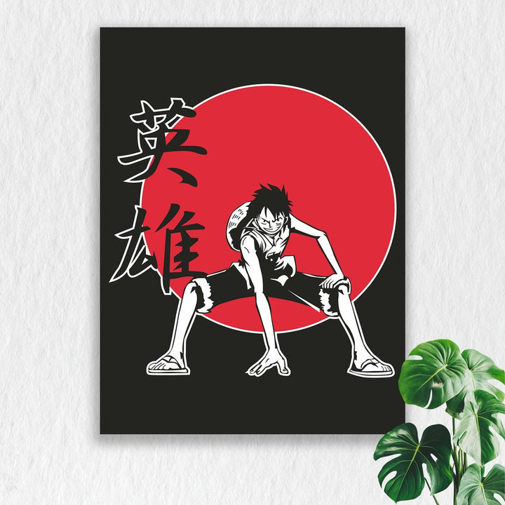 Self Adhesive Textured Vinyl Poster One Piece Heroic Warrior Stance